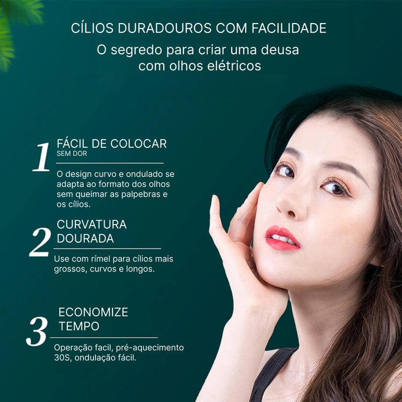 Modelador de Cílios EYELASH - Elétrico de Longa Duração com Pré-Aquecimento Rápido